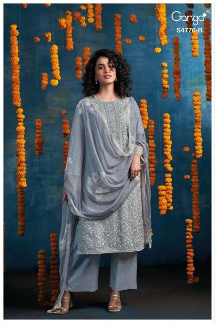 Ganga blaise 4770 cotton dress materials wholesale online india